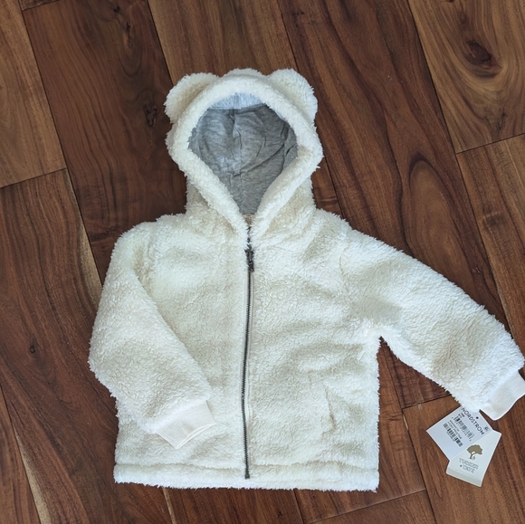 Tucker + Tate Teddy Bear Cozy Pile High  Hooded Compfy Fleece 12 months Nwt  ❤️ - Picture 4 of 10